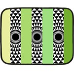  Green Check Pattern, Vertical Mandala Double Sided Fleece Blanket (Mini)  35 x27  Blanket Front