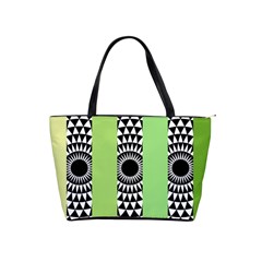  Green Check Pattern, Vertical Mandala Classic Shoulder Handbag by Magicworlddreamarts1