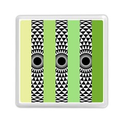  Green Check Pattern, Vertical Mandala Memory Card Reader (square) by Magicworlddreamarts1