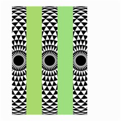  Green Check Pattern, Vertical Mandala Small Garden Flag (two Sides) by Magicworlddreamarts1