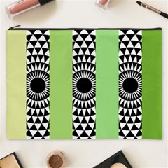  Green Check Pattern, Vertical Mandala Cosmetic Bag (xxxl) by Magicworlddreamarts1