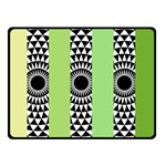  Green Check Pattern, Vertical Mandala Double Sided Fleece Blanket (Small)  45 x34  Blanket Front