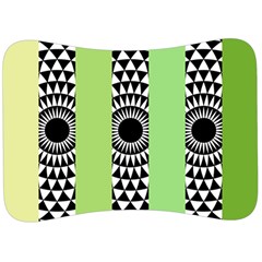  Green Check Pattern, Vertical Mandala Velour Seat Head Rest Cushion by Magicworlddreamarts1