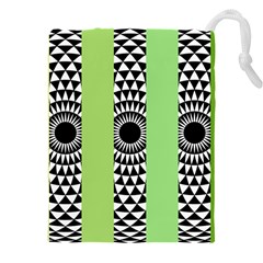  Green Check Pattern, Vertical Mandala Drawstring Pouch (4xl) by Magicworlddreamarts1