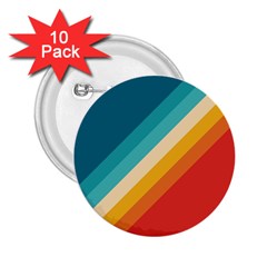 Classic Retro Stripes 2 25  Buttons (10 Pack) 