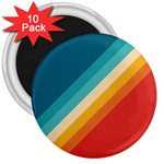 Classic Retro Stripes 3  Magnets (10 pack)  Front