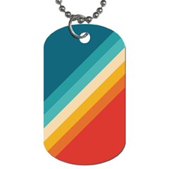 Classic Retro Stripes Dog Tag (two Sides) by AlphaOmega