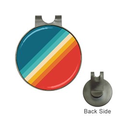 Classic Retro Stripes Hat Clips With Golf Markers