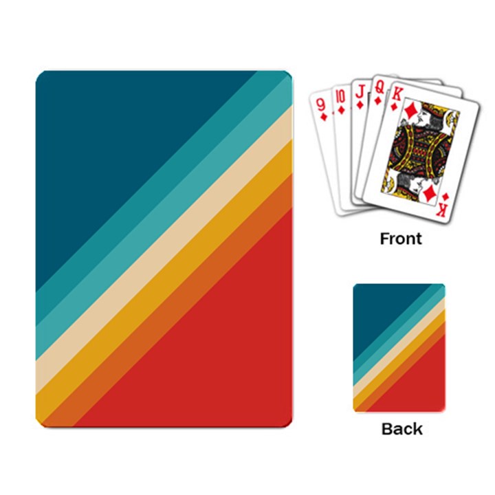 Classic Retro Stripes Playing Cards Single Design (Rectangle)