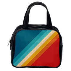 Classic Retro Stripes Classic Handbag (one Side) by AlphaOmega