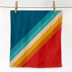 Classic Retro Stripes Face Towel by AlphaOmega