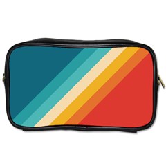 Classic Retro Stripes Toiletries Bag (two Sides) by AlphaOmega