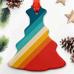 Classic Retro Stripes Ornament (christmas Tree) 