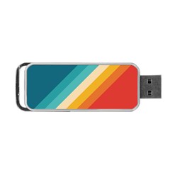 Classic Retro Stripes Portable Usb Flash (two Sides) by AlphaOmega