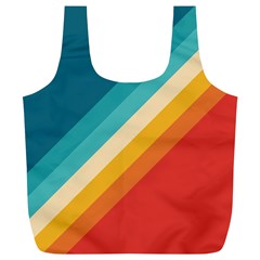 Classic Retro Stripes Full Print Recycle Bag (xl) by AlphaOmega