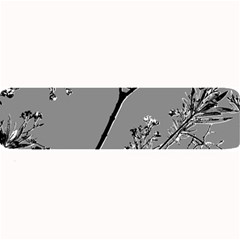 Grey Colors Flowers And Branches Illustration Print Large Bar Mats