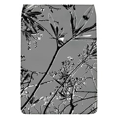 Grey Colors Flowers And Branches Illustration Print Removable Flap Cover (S)