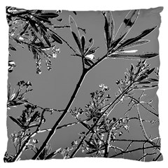 Grey Colors Flowers And Branches Illustration Print Standard Flano Cushion Case (One Side)