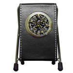 Folk flowers art pattern Floral abstract surface design  Seamless pattern Pen Holder Desk Clock Front