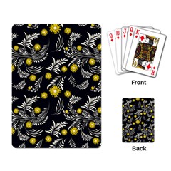 Folk Flowers Art Pattern Floral Abstract Surface Design  Seamless Pattern Playing Cards Single Design (rectangle) by Eskimos