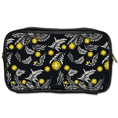 Folk Flowers Art Pattern Floral Abstract Surface Design  Seamless Pattern Toiletries Bag (two Sides) by Eskimos