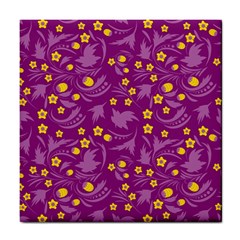 Folk Flowers Art Pattern Floral Abstract Surface Design  Seamless Pattern Tile Coaster by Eskimos