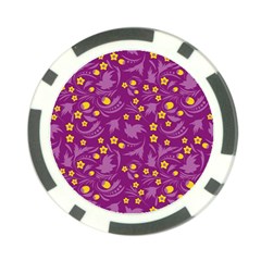 Folk Flowers Art Pattern Floral Abstract Surface Design  Seamless Pattern Poker Chip Card Guard by Eskimos