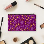 Folk flowers art pattern Floral abstract surface design  Seamless pattern Cosmetic Bag (Small) Back