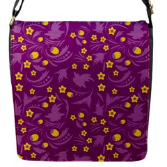 Folk Flowers Art Pattern Floral Abstract Surface Design  Seamless Pattern Flap Closure Messenger Bag (s)