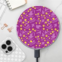 Folk Flowers Art Pattern Floral Abstract Surface Design  Seamless Pattern Wireless Charger by Eskimos