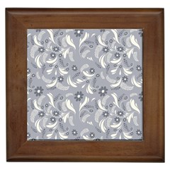 Folk Flowers Art Pattern Floral Abstract Surface Design  Seamless Pattern Framed Tile by Eskimos