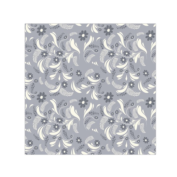 Folk flowers art pattern Floral abstract surface design  Seamless pattern Small Satin Scarf (Square)