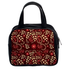 Folk Flowers Art Pattern Floral Abstract Surface Design  Seamless Pattern Classic Handbag (two Sides) by Eskimos