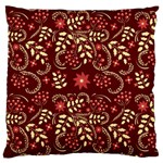 Folk flowers art pattern Floral abstract surface design  Seamless pattern Large Cushion Case (One Side) Front