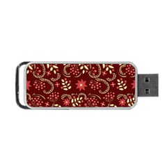 Folk Flowers Art Pattern Floral Abstract Surface Design  Seamless Pattern Portable Usb Flash (two Sides) by Eskimos