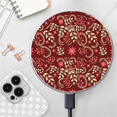 Folk Flowers Art Pattern Floral Abstract Surface Design  Seamless Pattern Wireless Charger by Eskimos