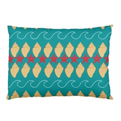 Starfish And Seashells  Sea Pillow Case by SychEva