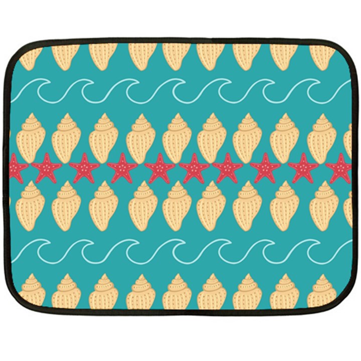 Starfish And Seashells  Sea Fleece Blanket (Mini)