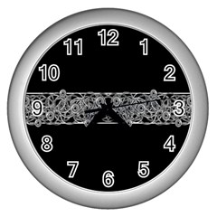 Derivation And Variations 4 Wall Clock (silver) by dflcprintsclothing