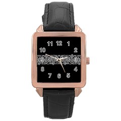 Derivation And Variations 4 Rose Gold Leather Watch 