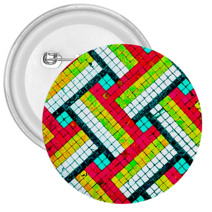 Pop Art Mosaic 3  Buttons