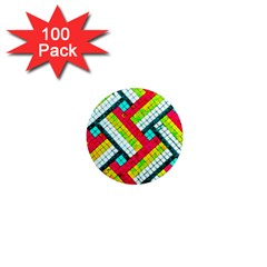 Pop Art Mosaic 1  Mini Magnets (100 Pack)  by essentialimage365