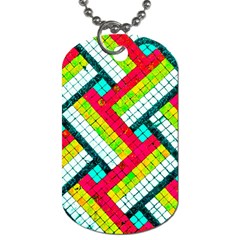 Pop Art Mosaic Dog Tag (two Sides) by essentialimage365