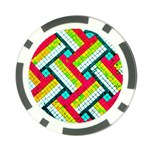 Pop Art Mosaic Poker Chip Card Guard Front