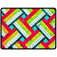 Pop Art Mosaic Fleece Blanket (large)  by essentialimage365