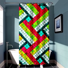 Pop Art Mosaic Shower Curtain 36  X 72  (stall)  by essentialimage365