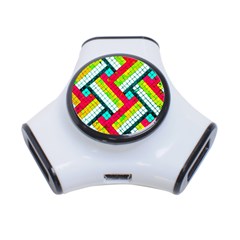 Pop Art Mosaic 3-port Usb Hub by essentialimage365