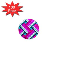 Pop Art Mosaic 1  Mini Magnets (100 Pack) 