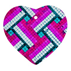 Pop Art Mosaic Heart Ornament (two Sides) by essentialimage365