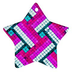 Pop Art Mosaic Star Ornament (two Sides) by essentialimage365